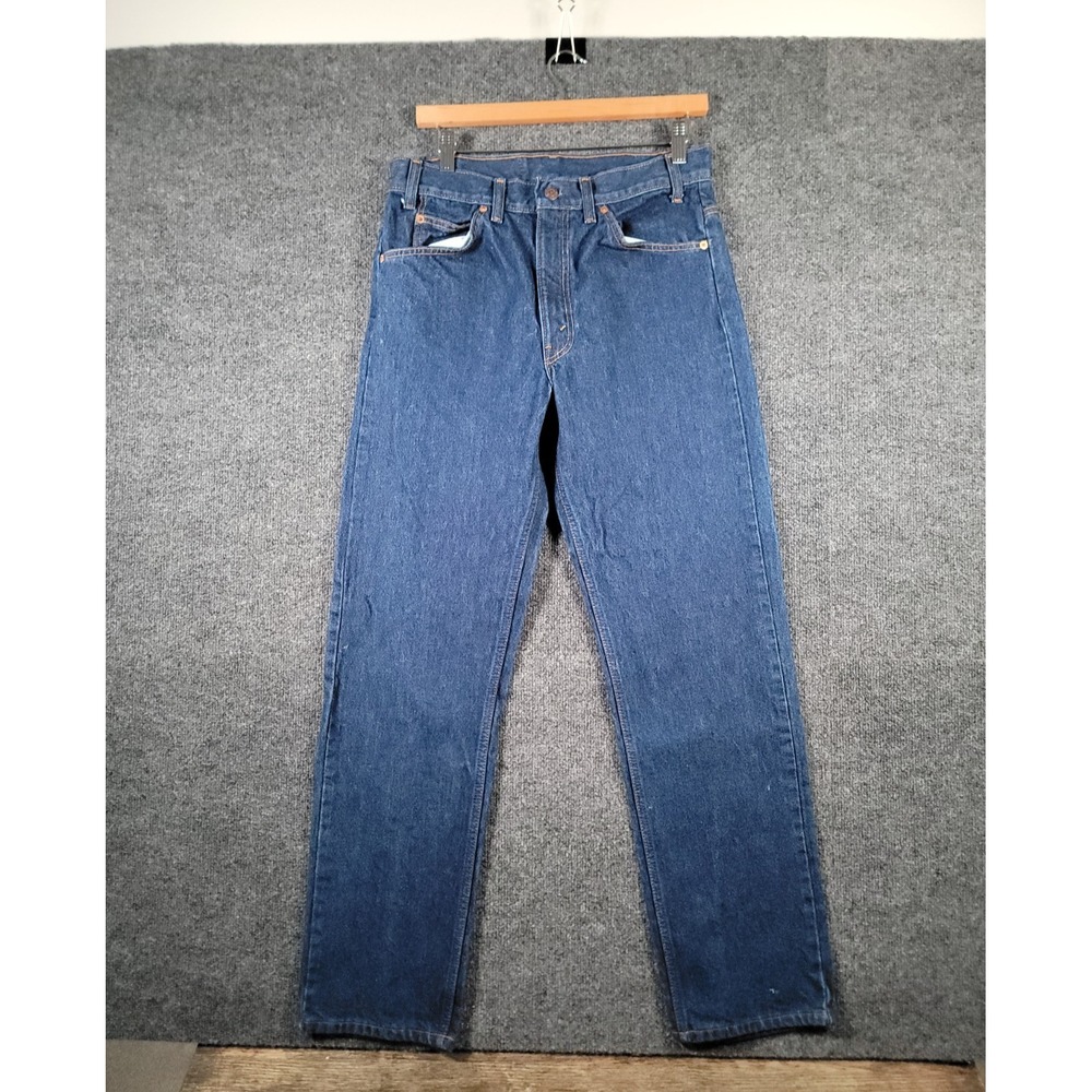 Vintage Levi's 505 Jeans Mens 32x31 (Fits 30x31) Dark Wash Orange Tab Cotton